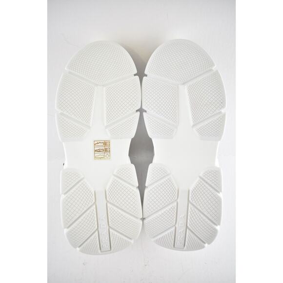 Prada XY Logo Sock Black White Knit Flat Lace Up Tie Pull On Trainer Sneaker 35 - Picture 12 of 12